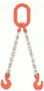 braca di catena in acciaio legato gr 80 a due bracci, coeff. di sicurezza 4:1